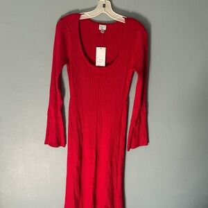 a new day Red Long Sleeve Dress
